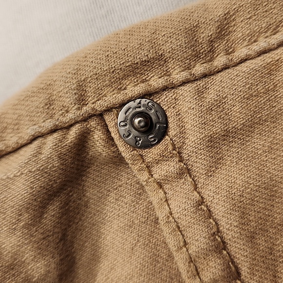 Levi's men's 513 Slim Straight beige jeans 36x32 red tab BB090 - Picture 4 of 16